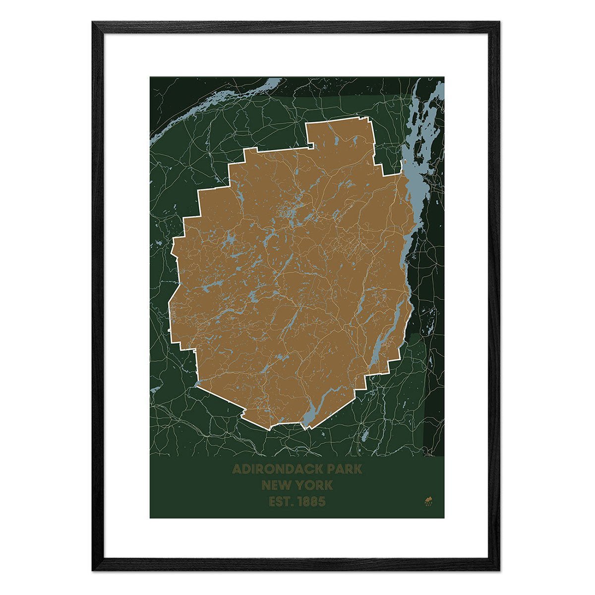 Adirondack Park Map - No Frame