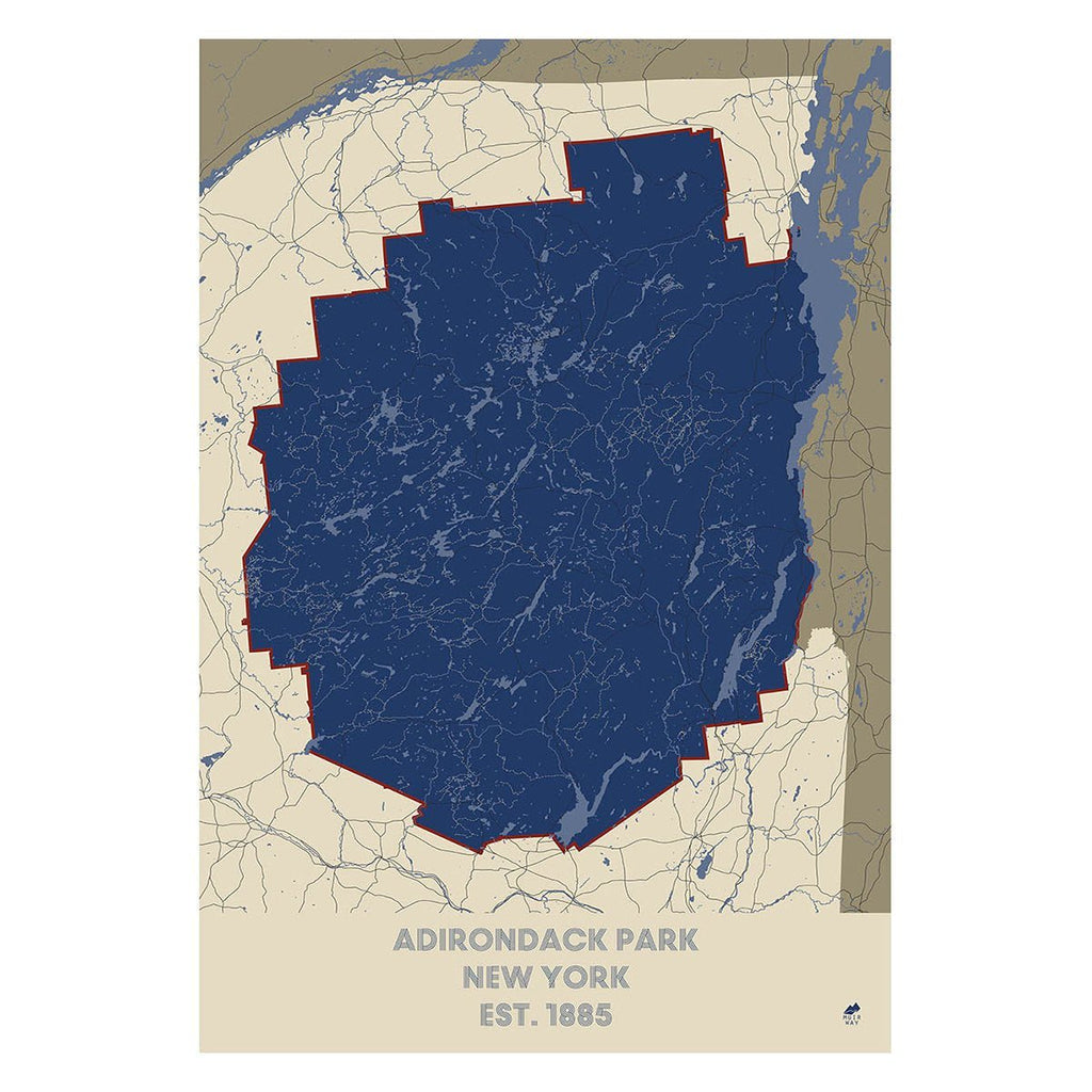 Adirondack Park Map - No Frame