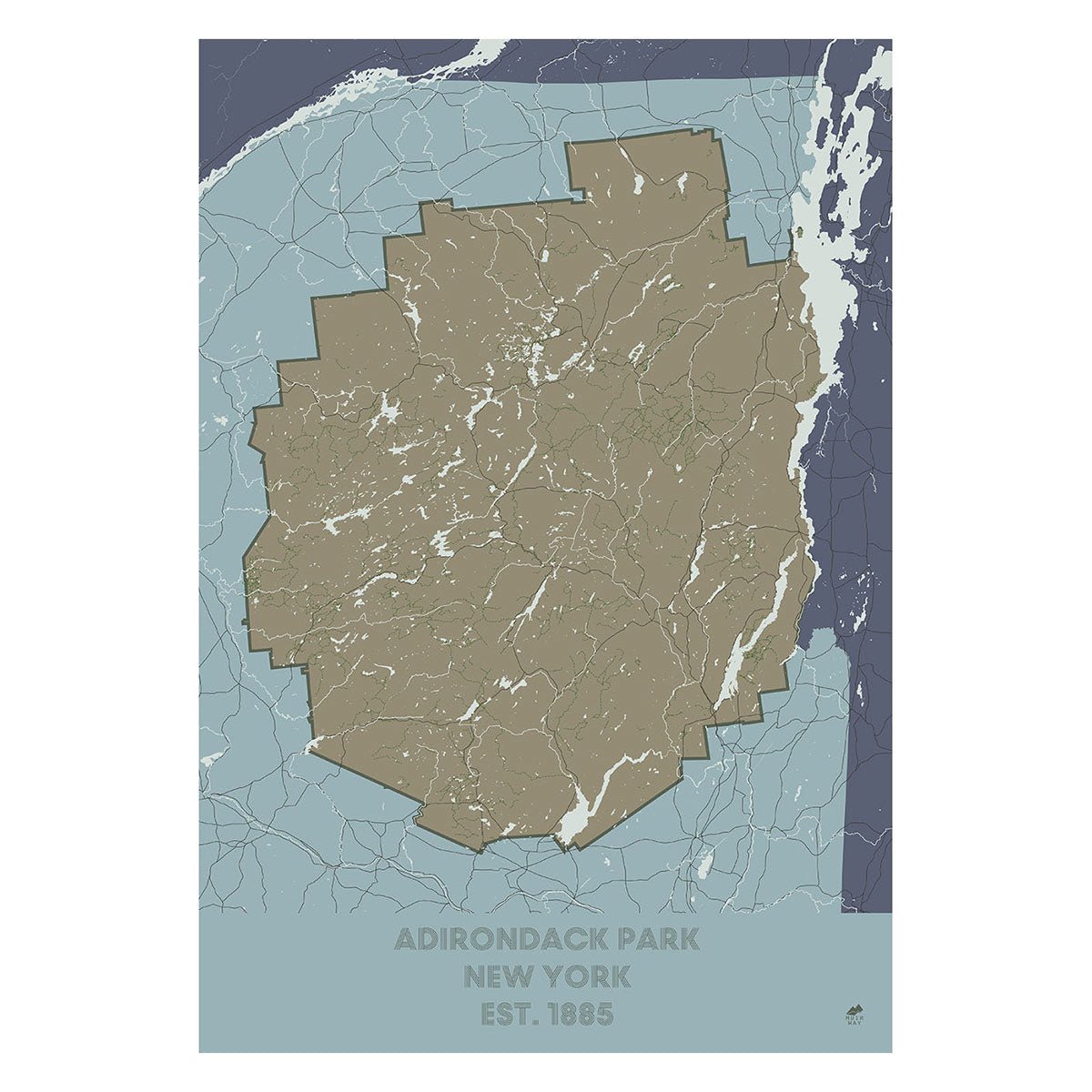 Adirondack Park Map - No Frame