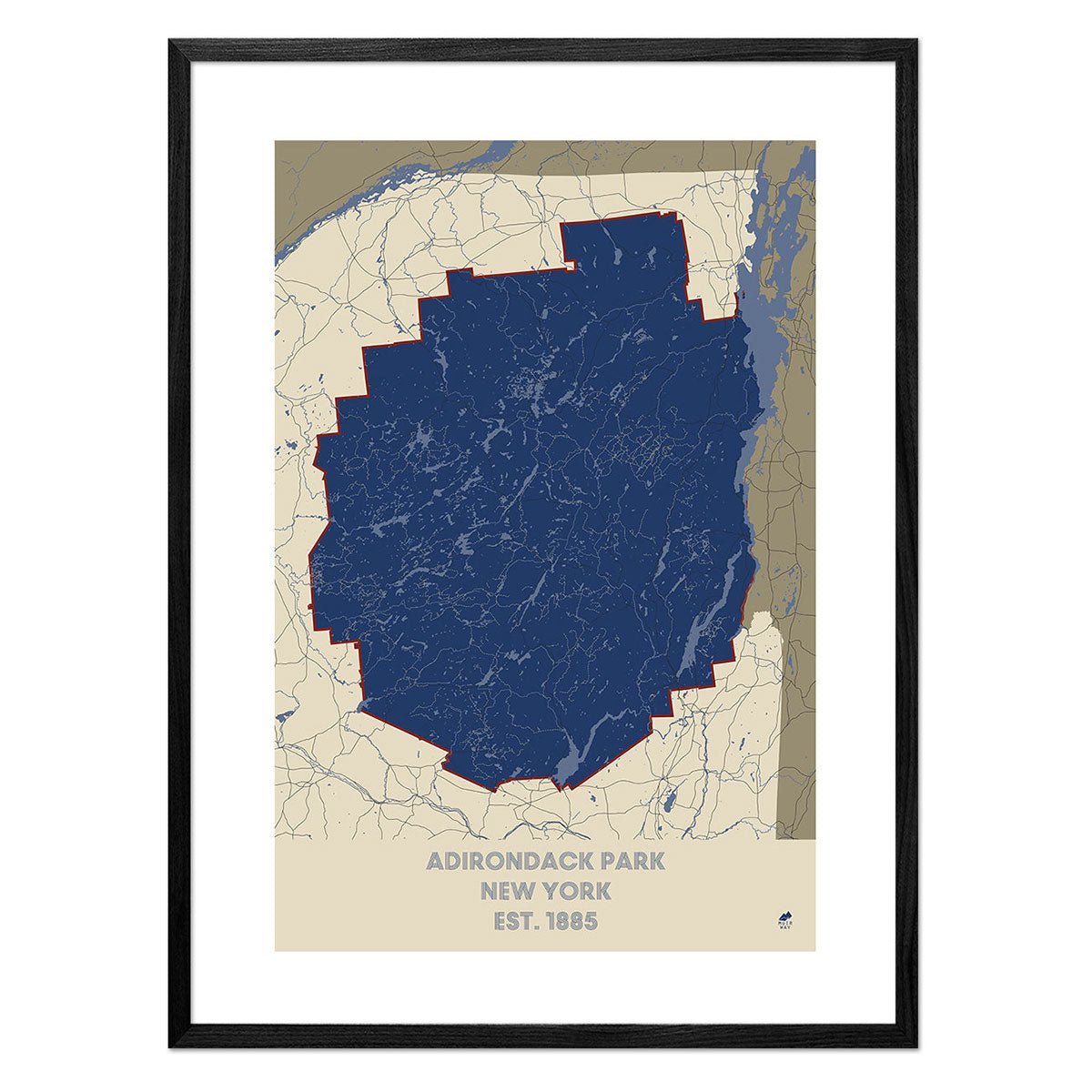 Adirondack Park Map - No Frame