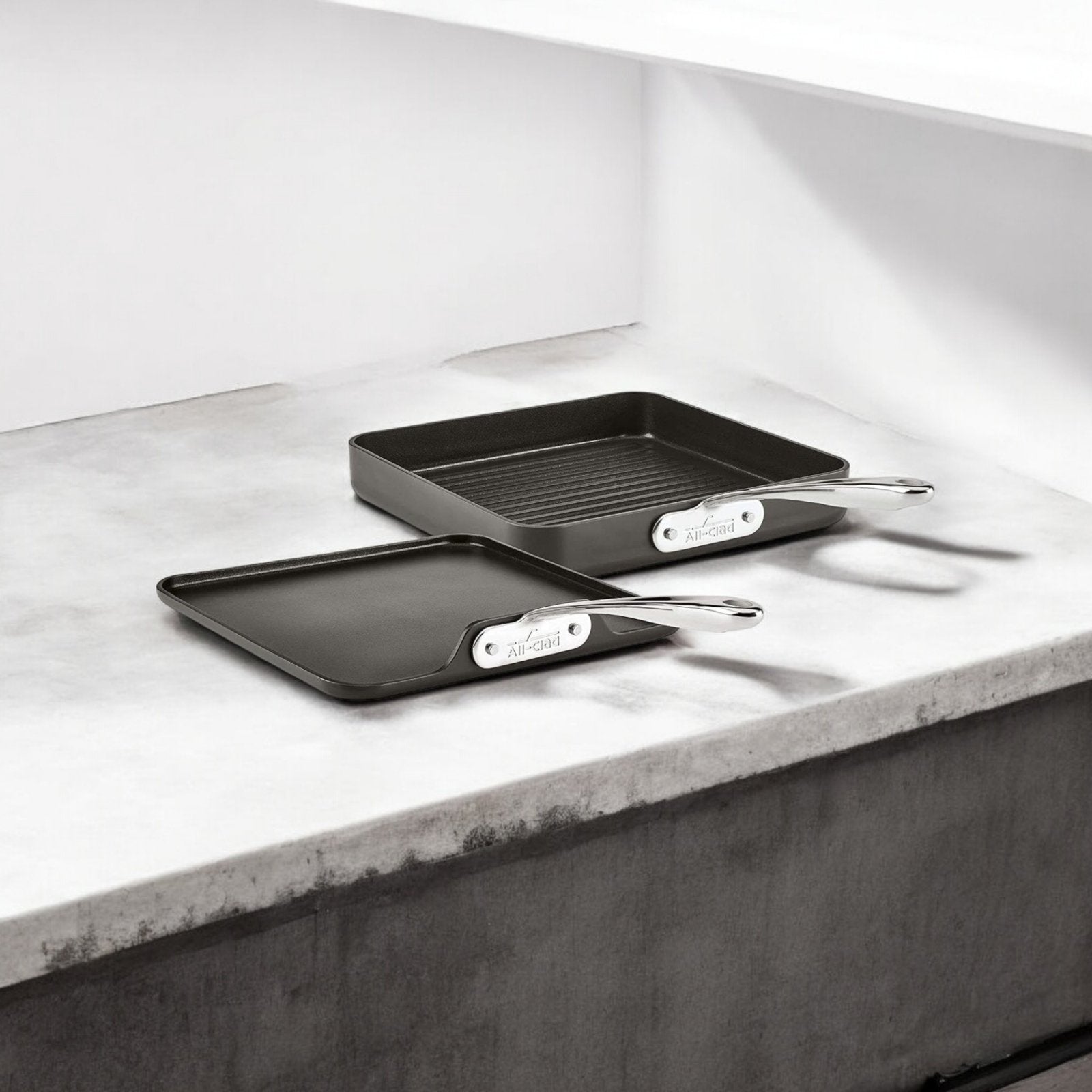 All-Clad Essentials Nonstick Grill & Griddle - 2 Piece Set