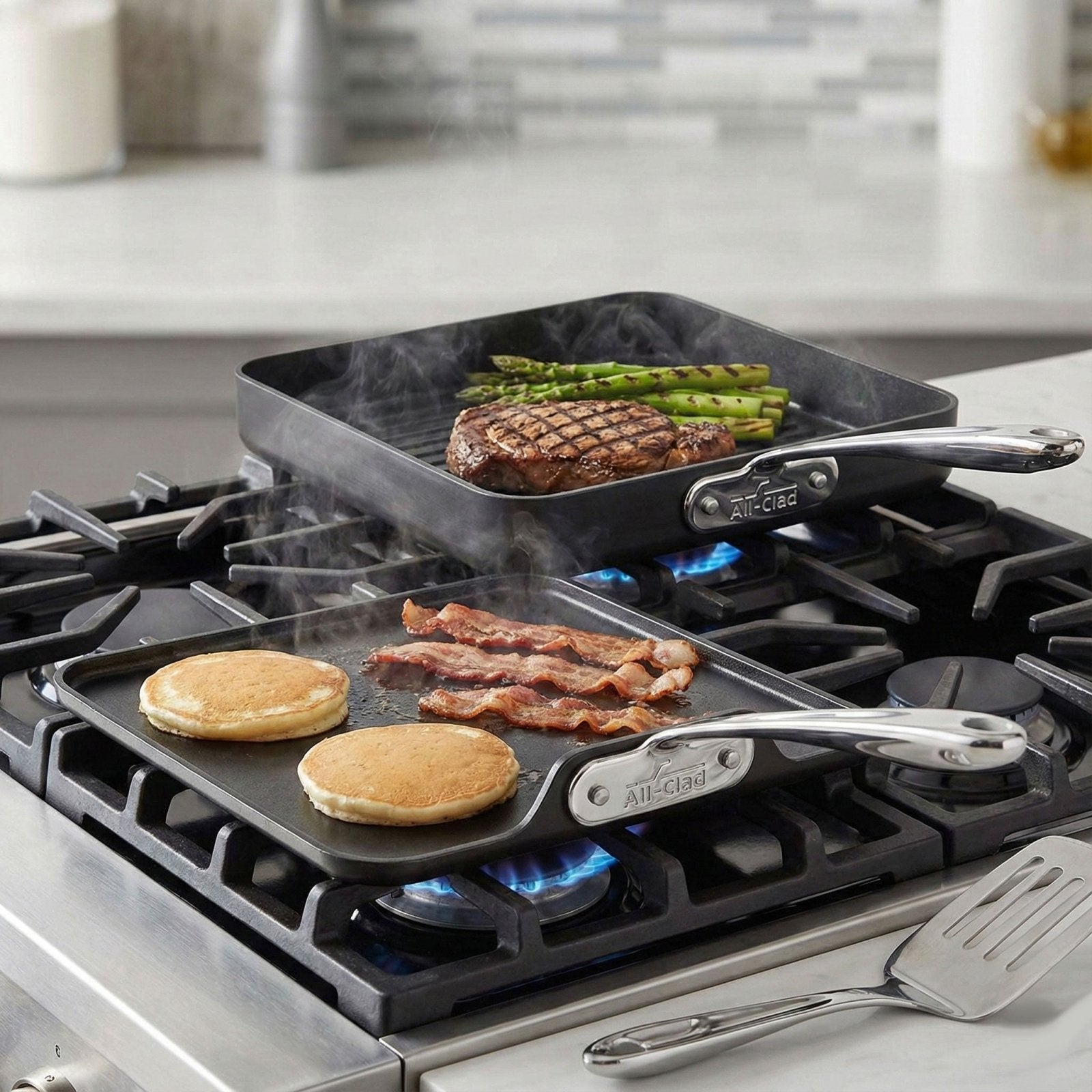 All-Clad Essentials Nonstick Grill & Griddle - 2 Piece Set
