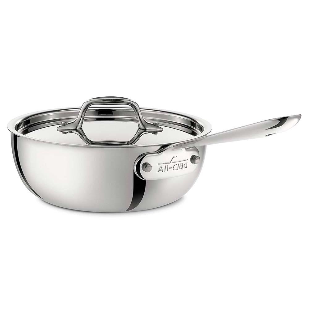 All-Clad D3 Stainless 2 QT (2L) Saucier