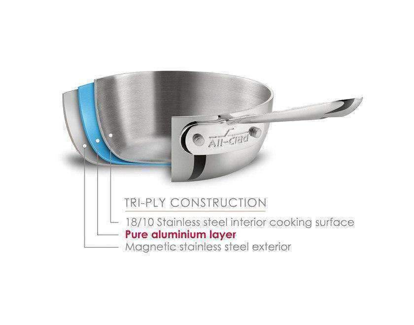 All-Clad D3 Stainless Steel Fry Pan With Lid