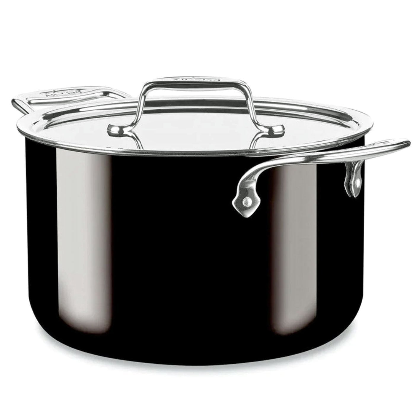 All-Clad FusionTec Ceramic 7 QT (6.7L) Stockpot with Lid - Onyx Black