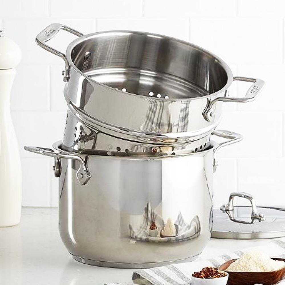 All-Clad Stainless 6QT Pasta Stockpot Set with Insert