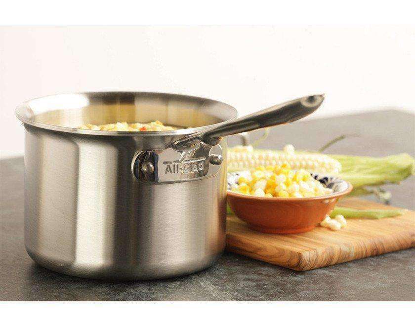 All-Clad Stainless D5 Brushed Saucepan with Lid