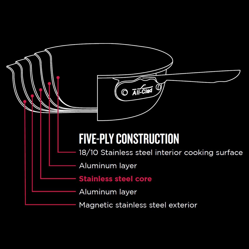 All-Clad Stainless D5 Polished Fry Pan