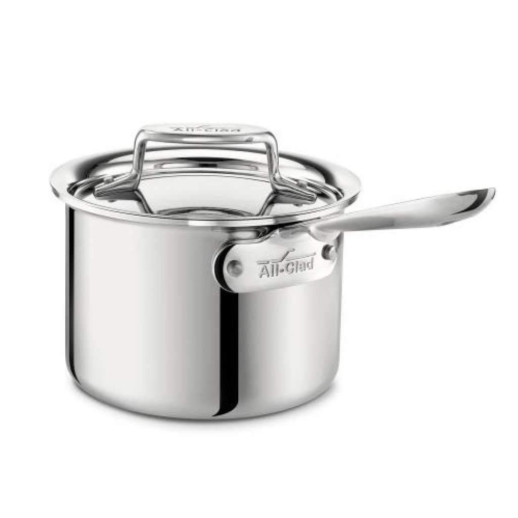 All-Clad Stainless D5 Polished Saucepan with Lid