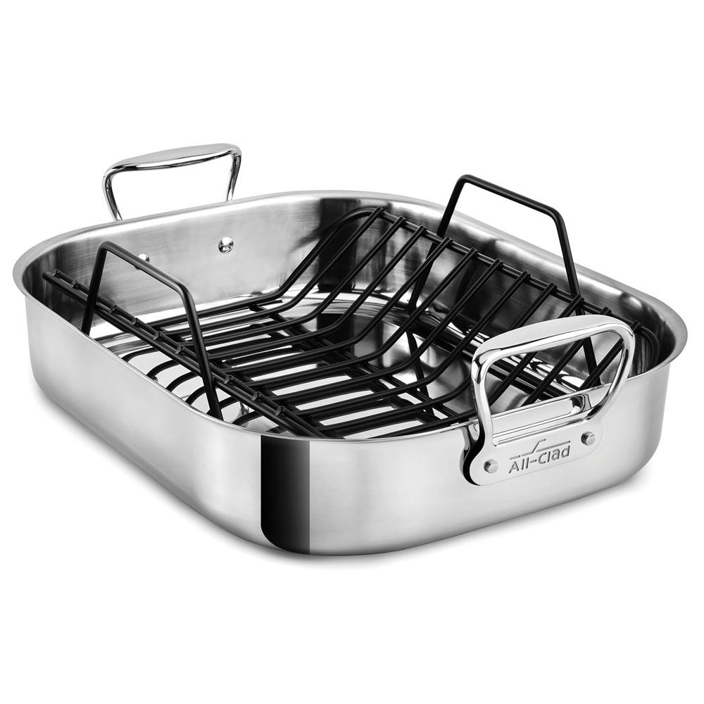All-Clad Stainless Small Roasting Pan with Rack