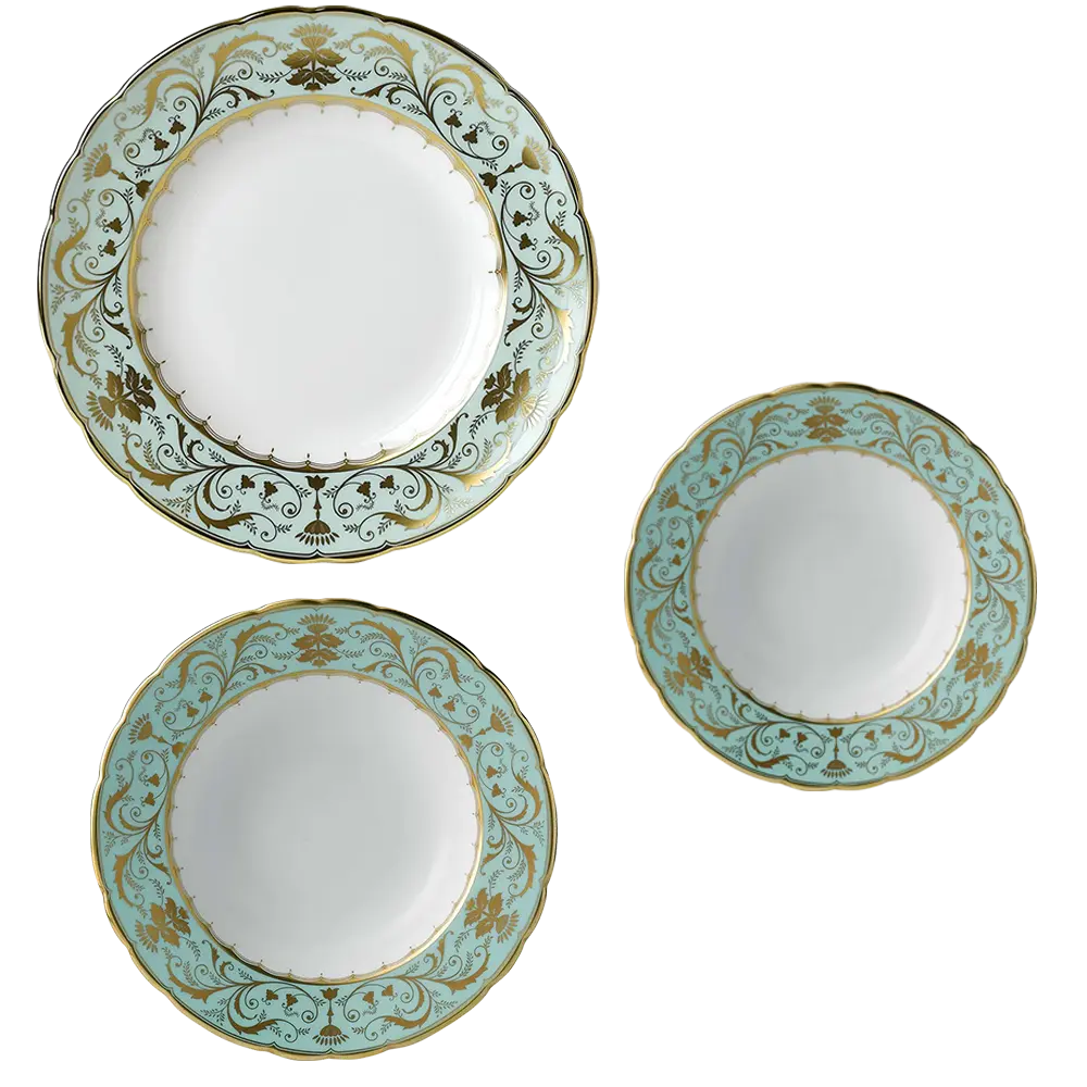 Royal Crown Derby Darley Abbey 18pc Plate Set Bone China Dinnerware
