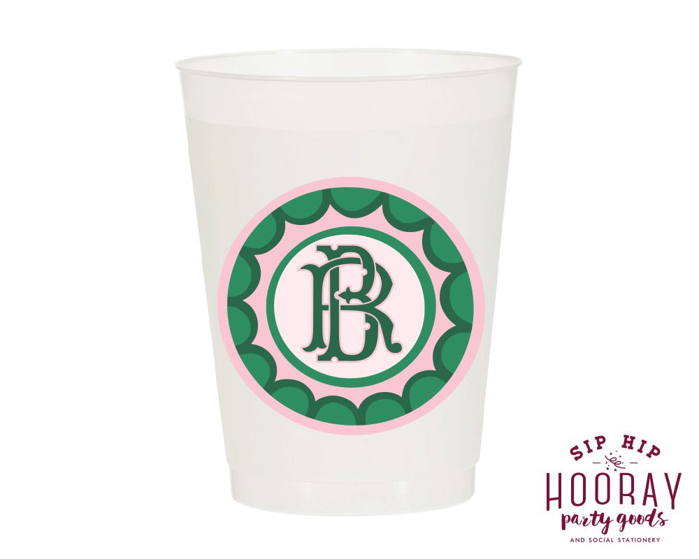 At Home Collection | Custom Duogram Full Color Frosted Cups