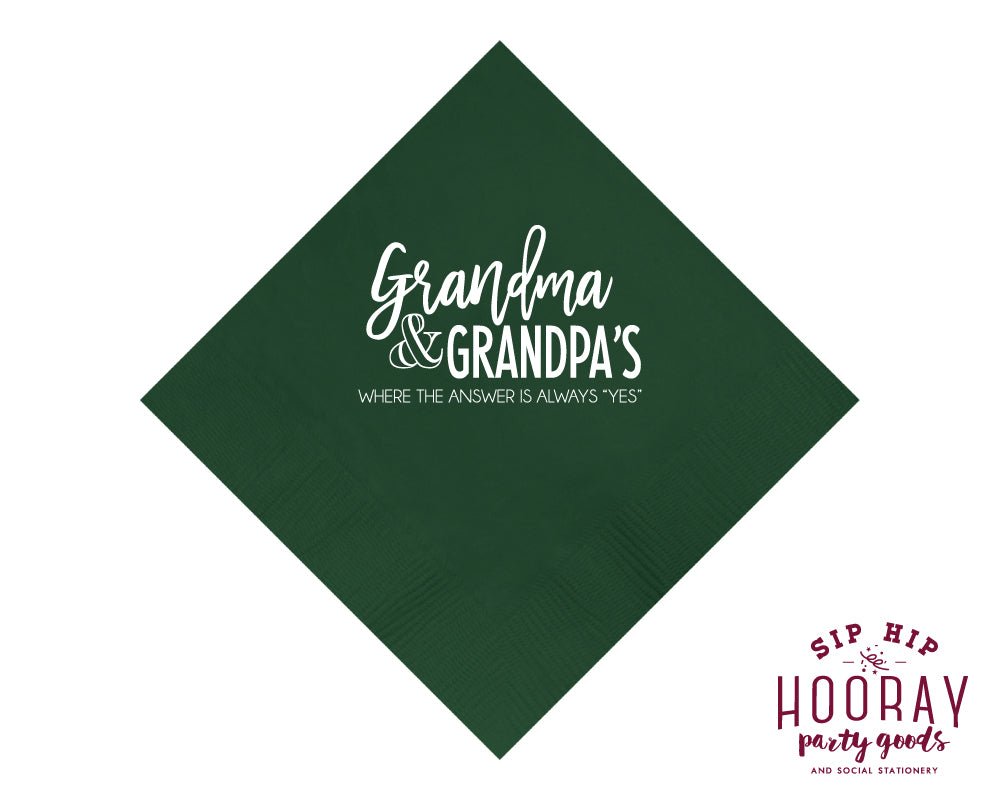 At Home Collection | Custom Grandparents Napkins