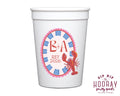 At Home Collection | Custom Initials Lobster Full Color Stadium Cups