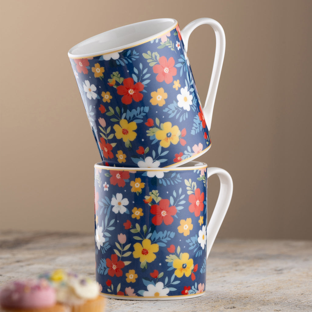 Aynsley Midnight Garden Mugs