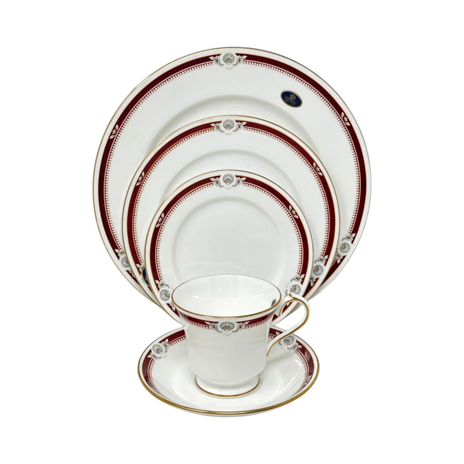 Aynsley South Pacific Maroon - 5 Piece Place Setting