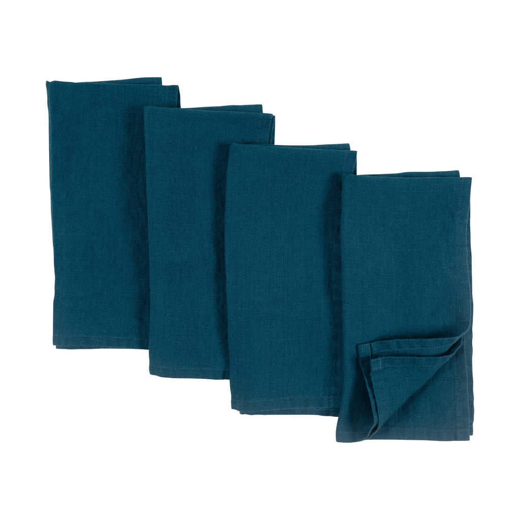 Stone Washed Linen Napkins - Set Of 4