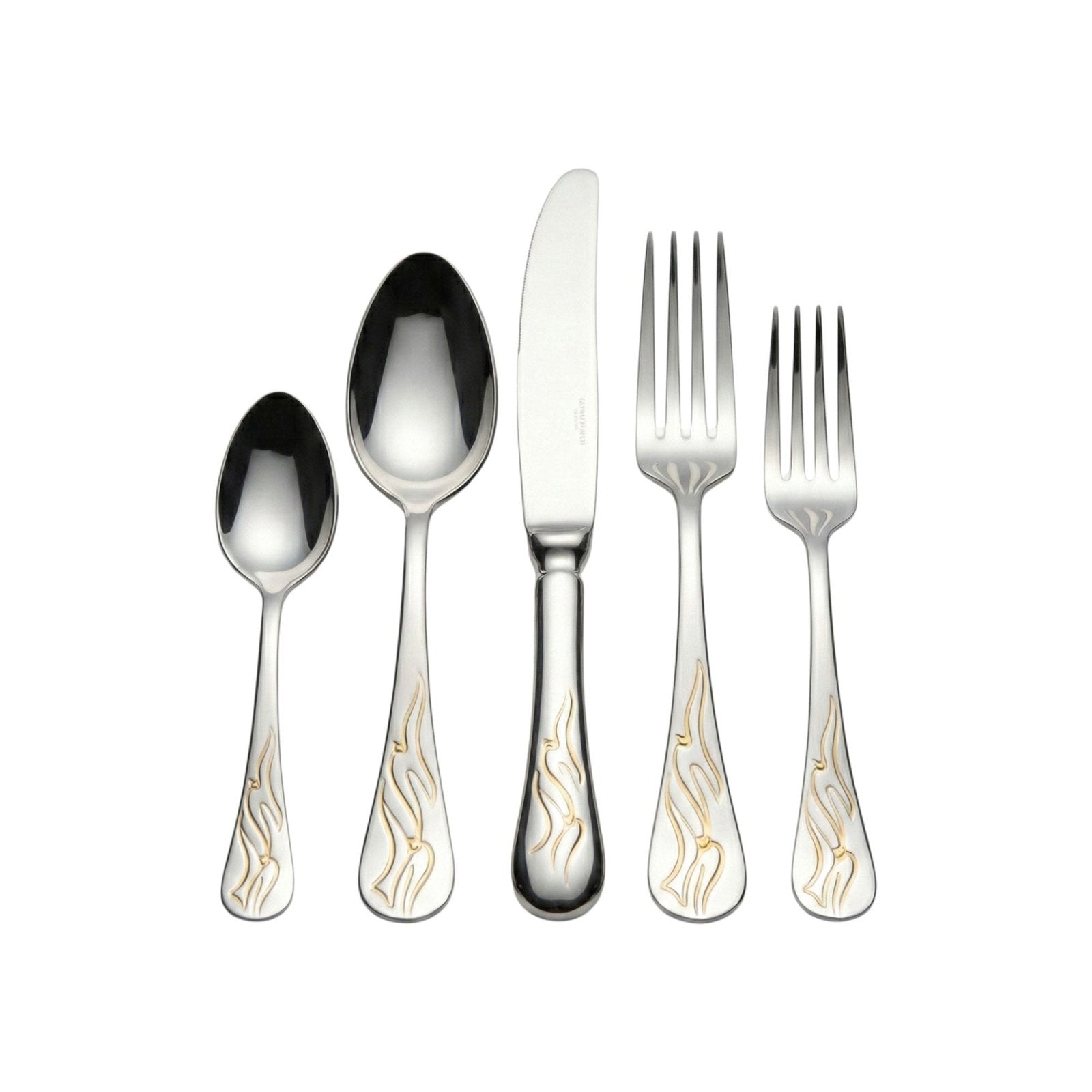 Barenthal Icare with Gold Accent Flatware - 5 Piece Place Setting