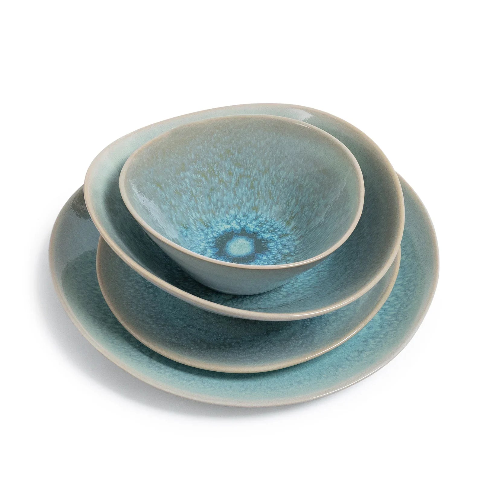 Simon Pearce Barre Pasta Bowl - Lagoon