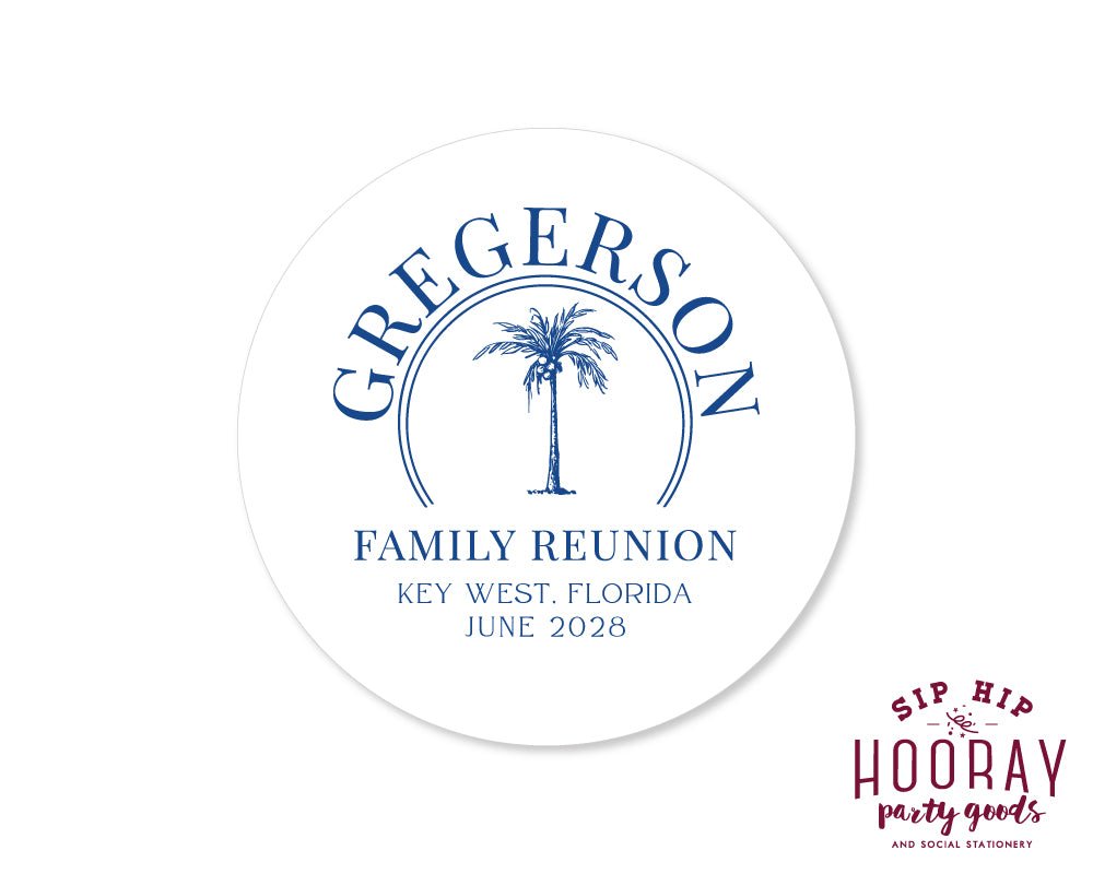 Beach Family Reunion Palm Tree Coaster