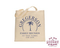 Beach Family Reunion Palm Tree Tote Bag