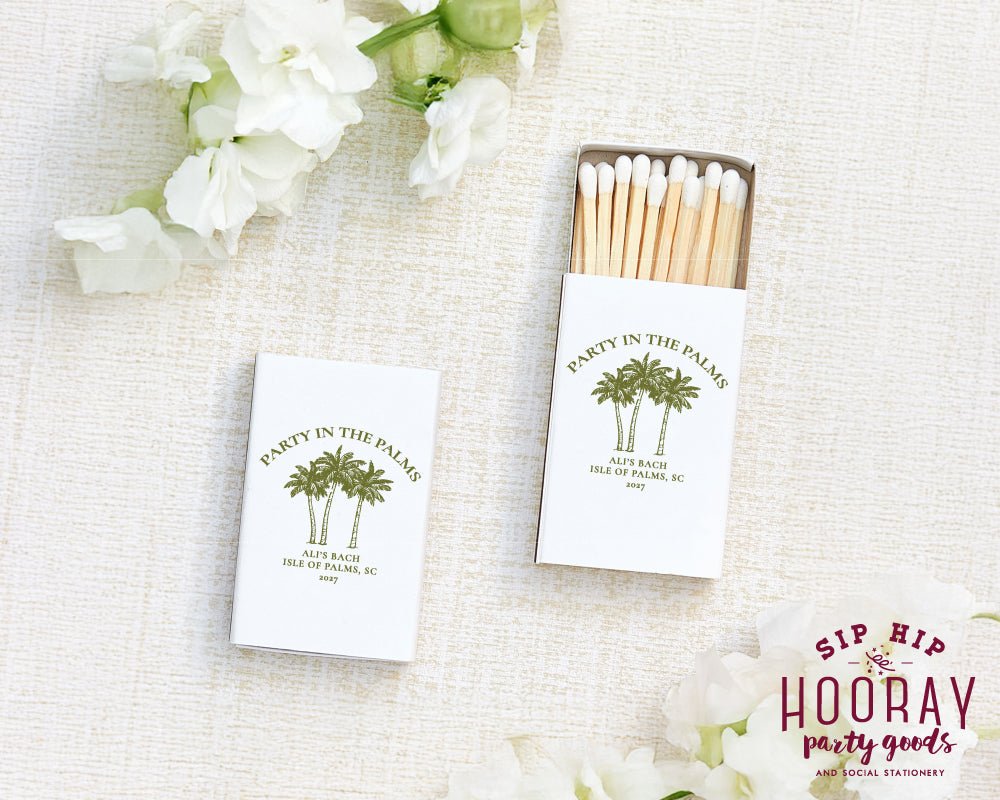 Beachin It Tropical Birthday Matchboxes