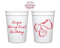 Berry First Birthday Party Strawberry Stadium Cups