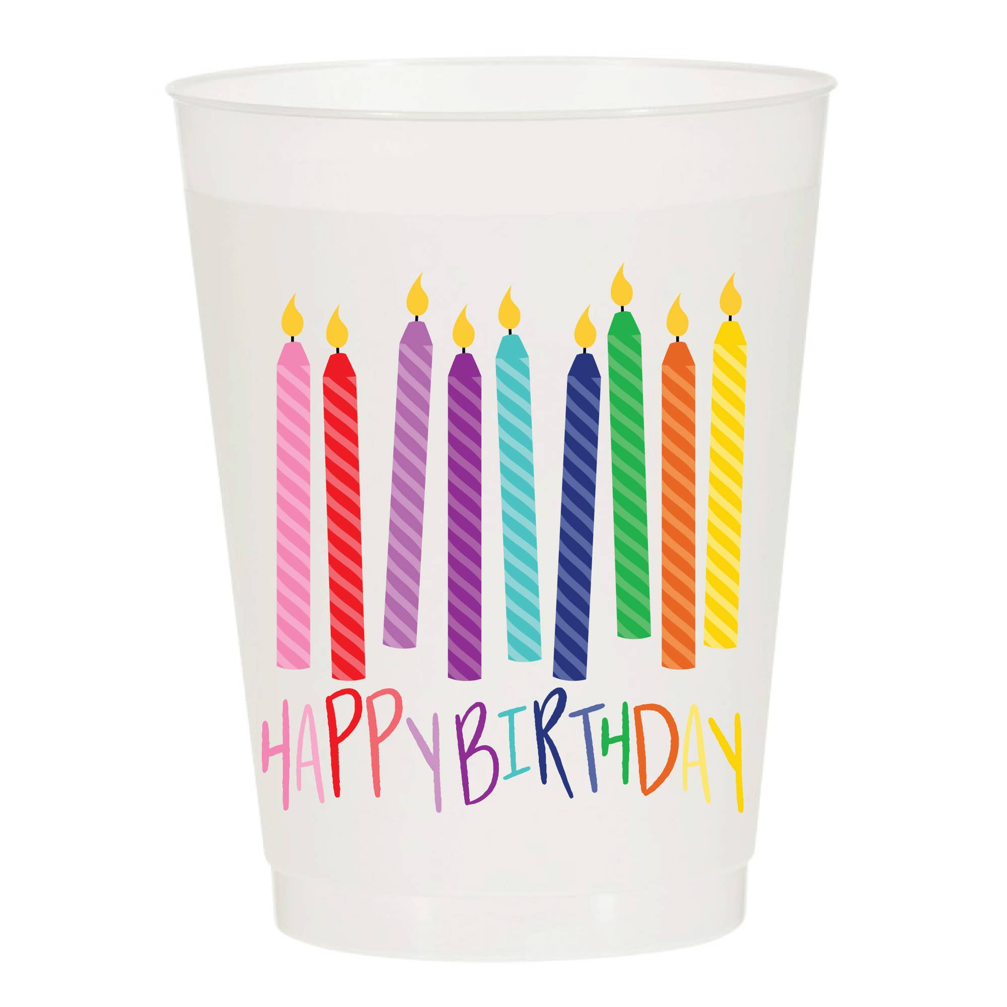 Birthday Cake Candles Frosted Cups - Birthday
