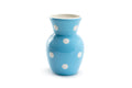 Polka Dots Vase - White on Blue