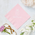 Bow Crest Initial Napkins