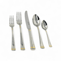 Briefanker Solingen Aradena with Gold Accent Flatware - 5 Piece Place Setting