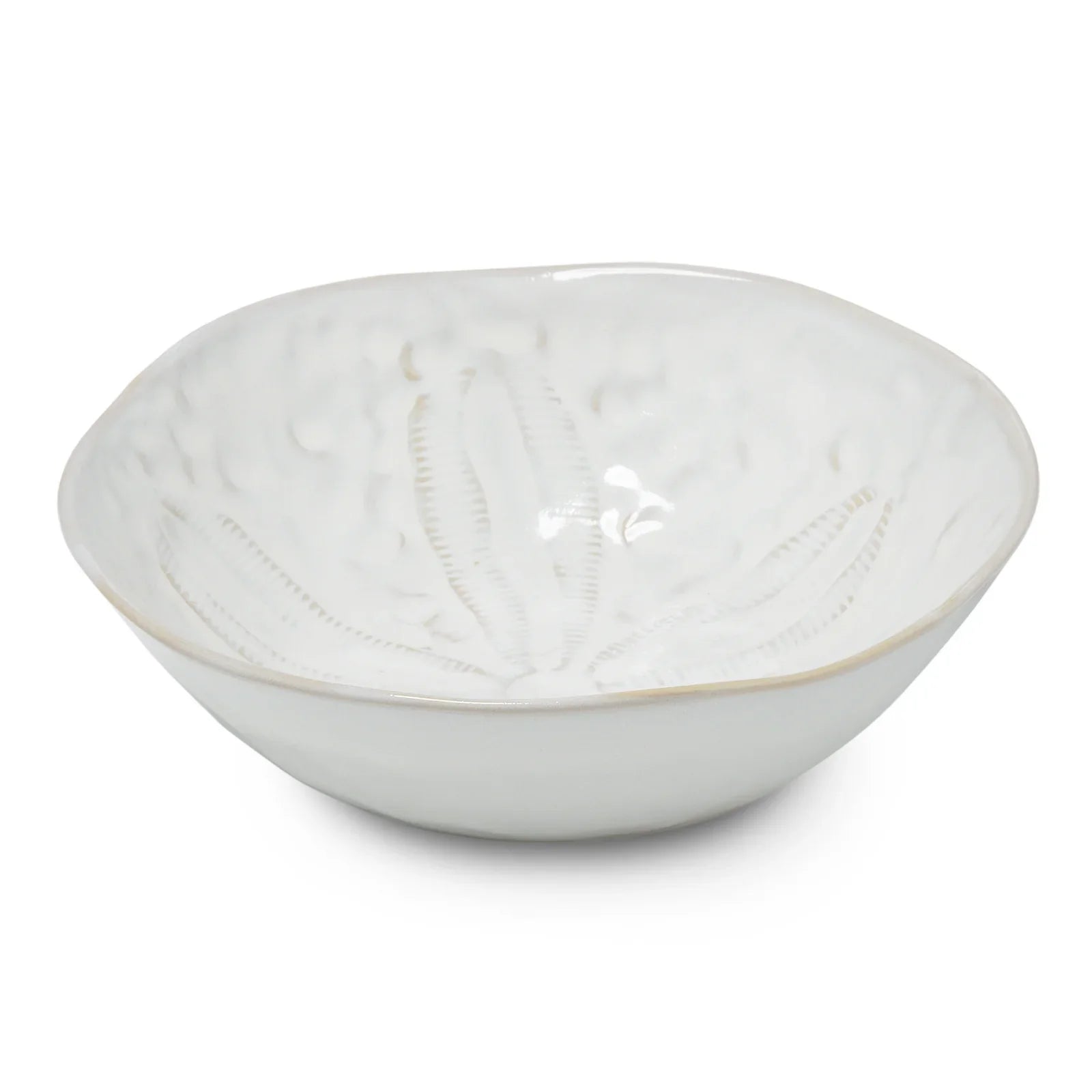 Simon Pearce Burlington Sand Dollar Pasta Bowl - Cloud