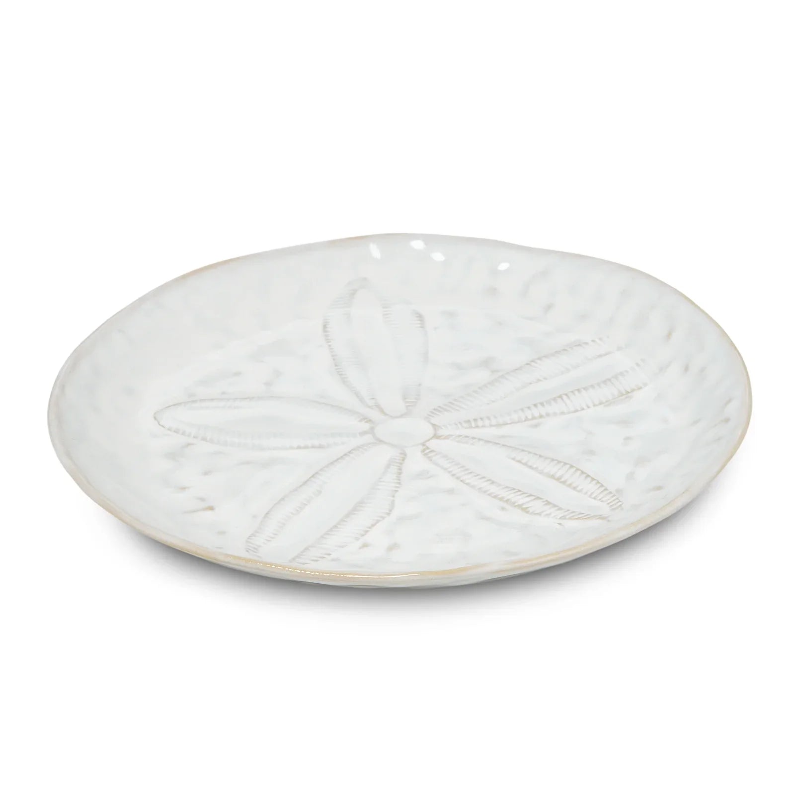 Simon Pearce Burlington Side Sand Dollar Plate - Cloud
