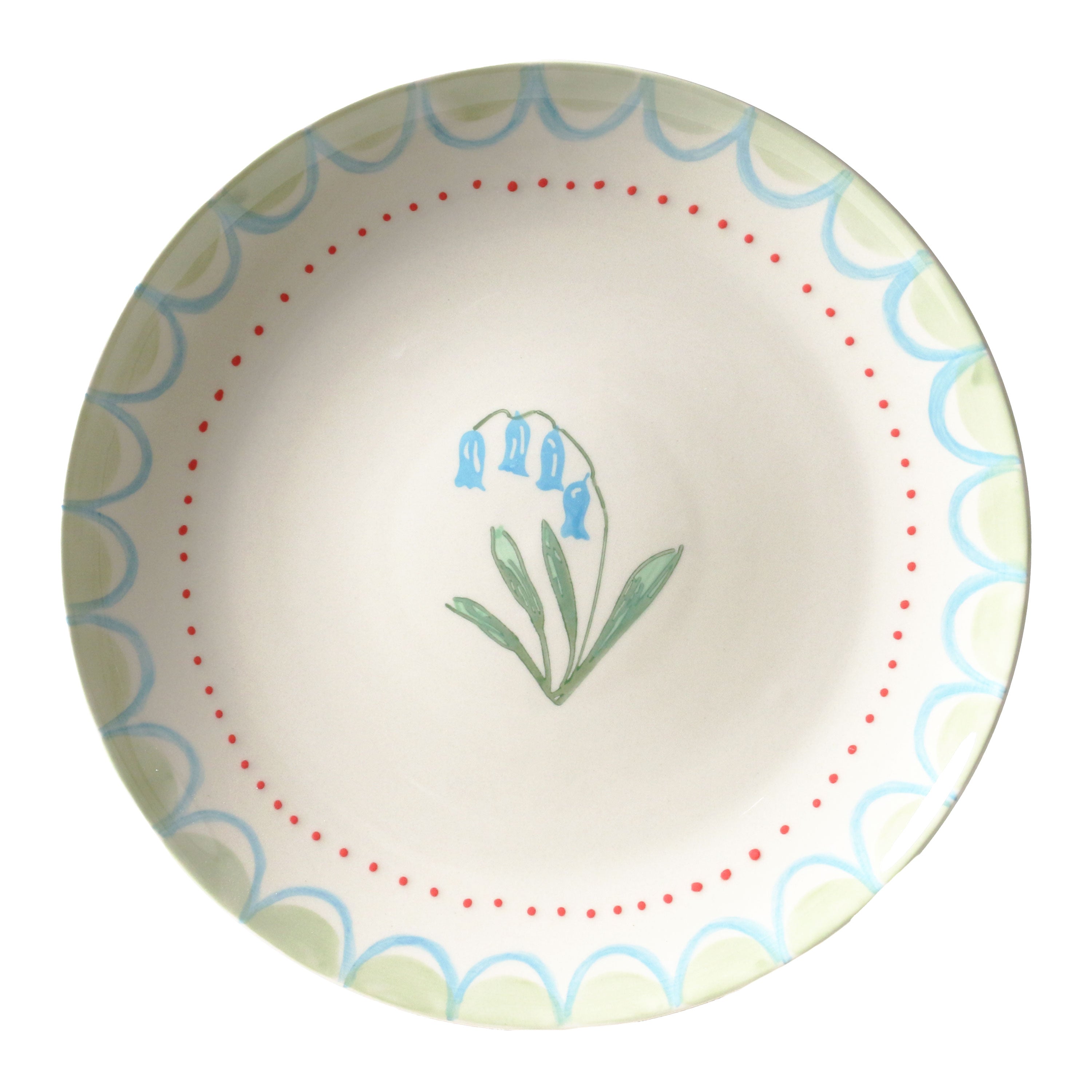 June's Garden Cake Plate / Blue Bell