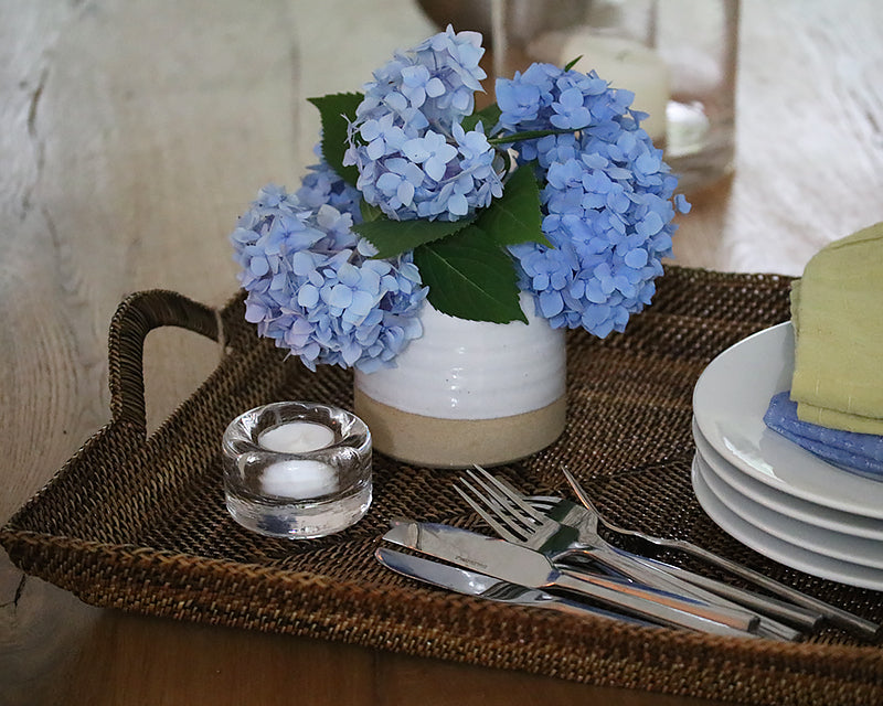 Rectangular Slanting Tray With Handles