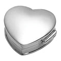Carrs Sterling Silver Heart Shaped Plain Pill Box