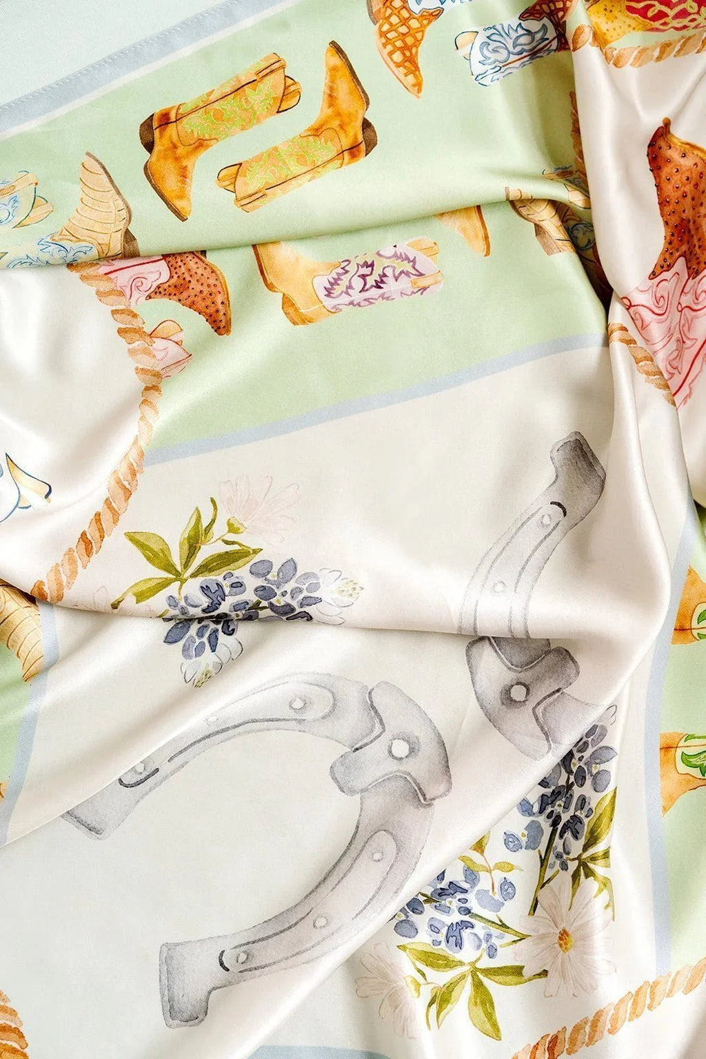 Catherine Cartie Boot Scarf – 36” Luxury Hand-Painted Silk Scarf