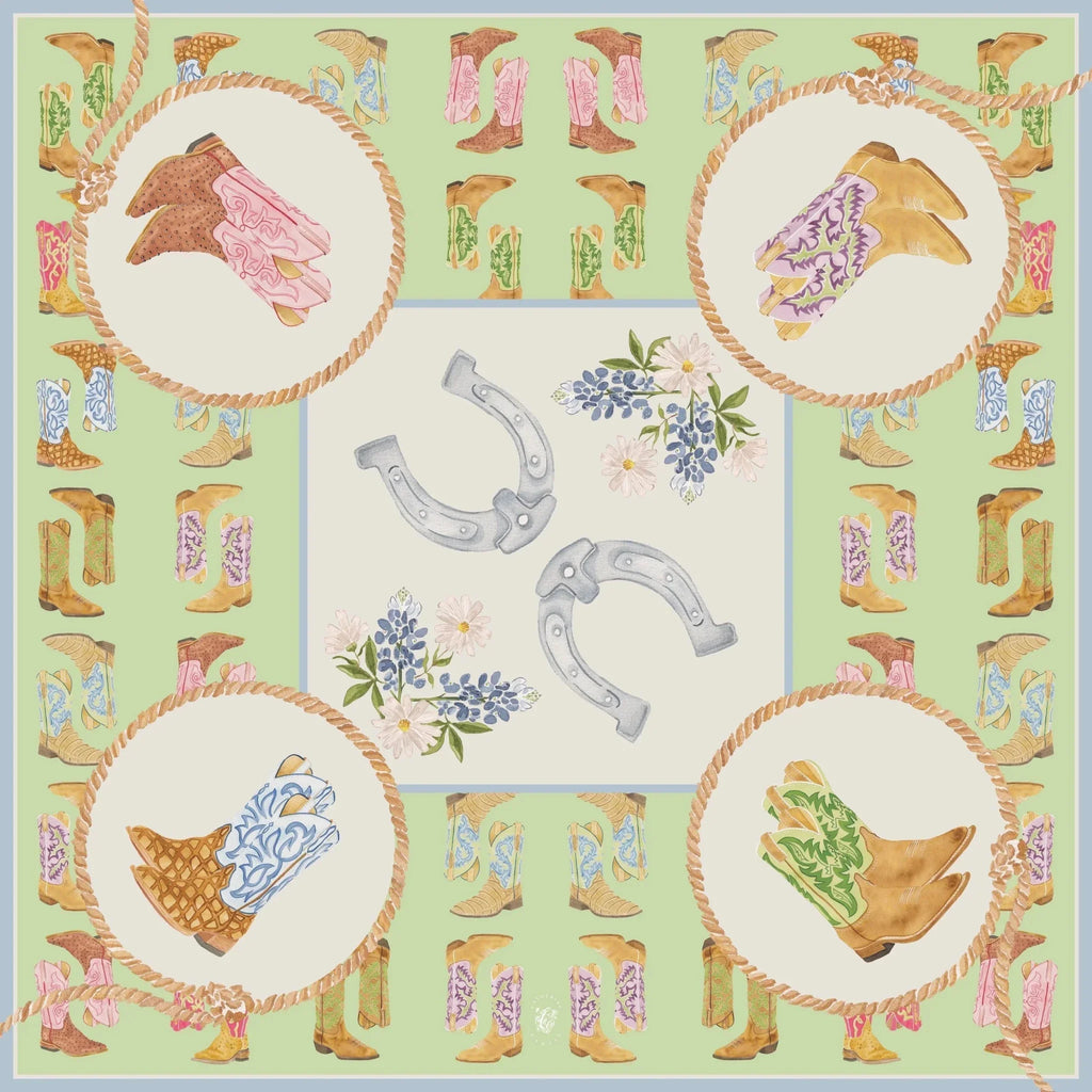 Catherine Cartie Boot Scarf – 36” Luxury Hand-Painted Silk Scarf