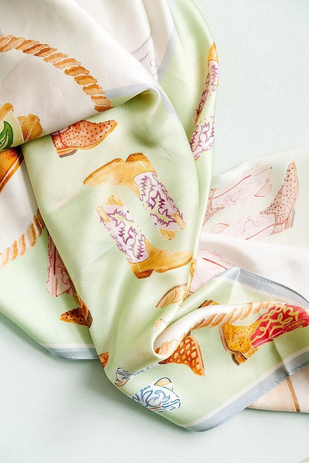 Catherine Cartie Boot Scarf – 36” Luxury Hand-Painted Silk Scarf