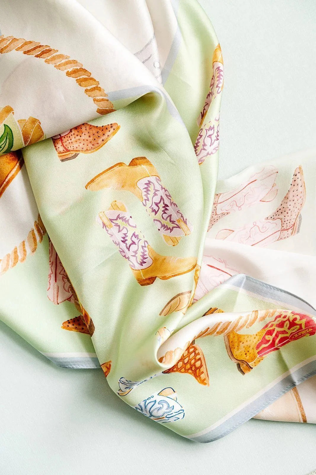 Catherine Cartie Boot Scarf – 36” Luxury Hand-Painted Silk Scarf