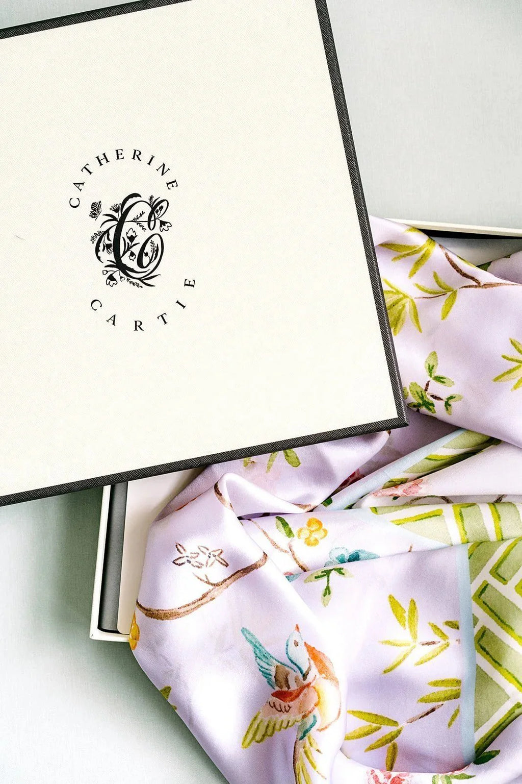 Catherine Cartie Boot Scarf – 36” Luxury Hand-Painted Silk Scarf