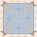 Catherine Cartie Neutral Butterfly Silk Scarf – 36” Luxury Hand-Painted Silk Scarf