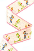 Catherine Cartie Rodeo Cowgirl Twilly Scarf – 4x47” Luxury Hand-Painted Silk Scarf