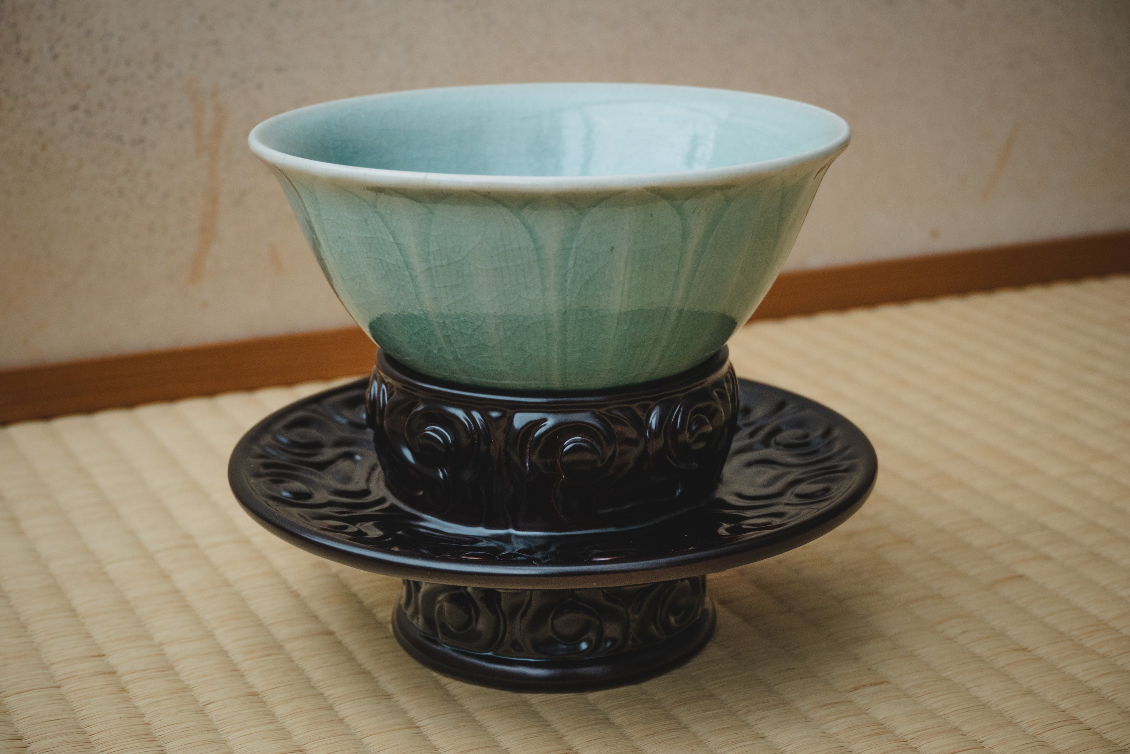 Celadon Lotus Petal Chawan