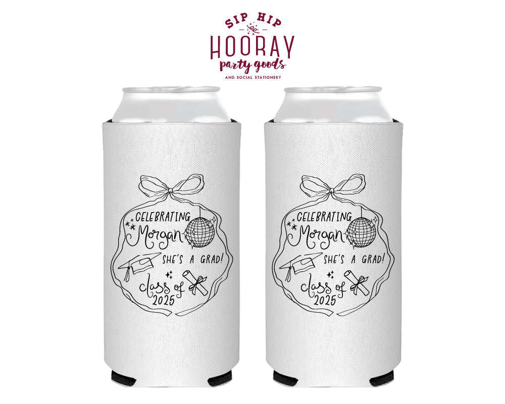 Celebrating Graduate Slim Foam Can Coolers