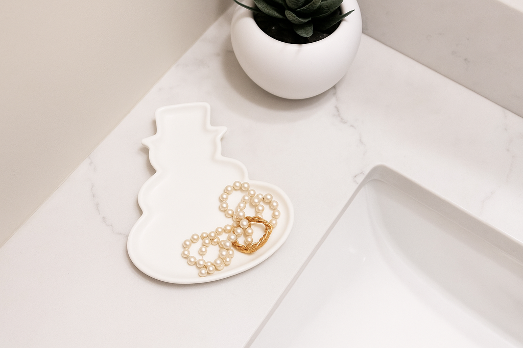 Snowman Ceramic Tray