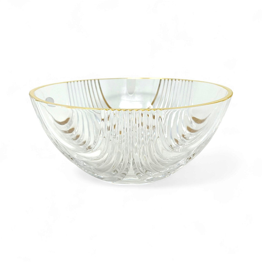 Cevik Crystal Gold Rim Round Bowl
