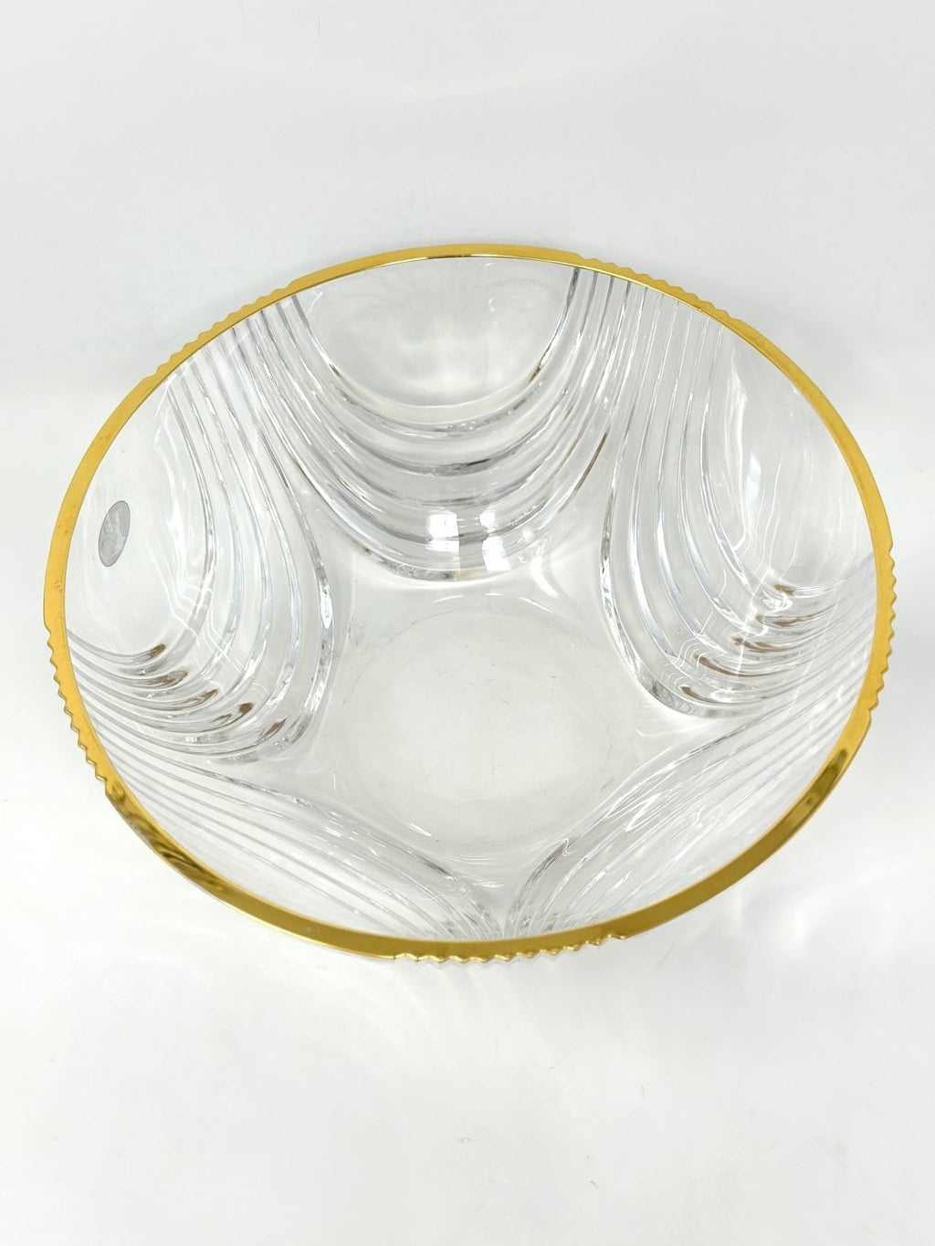 Cevik Crystal Gold Rim Round Bowl