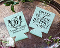 Cheers to Love Laughter and Happily Ever After Neoprene Wedding Can Coolers, #1072