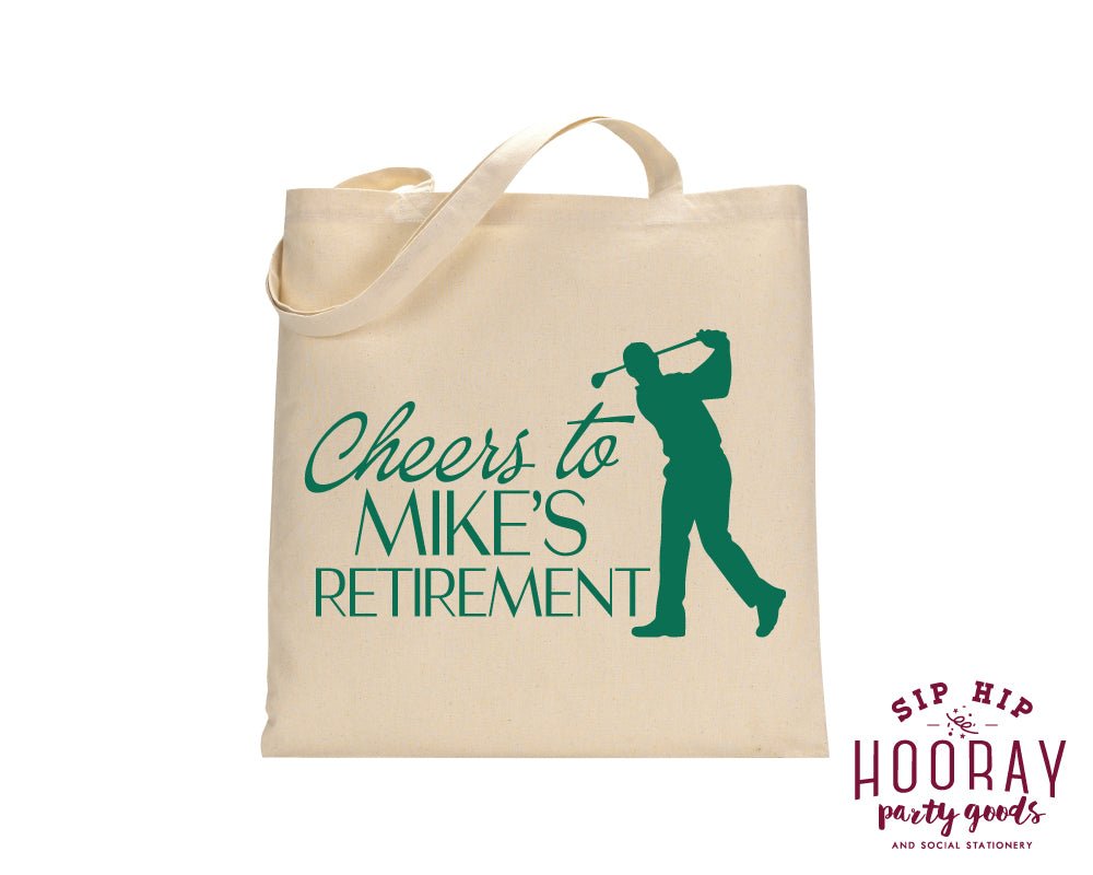 Cheers To Retirement Golf Tote Bags